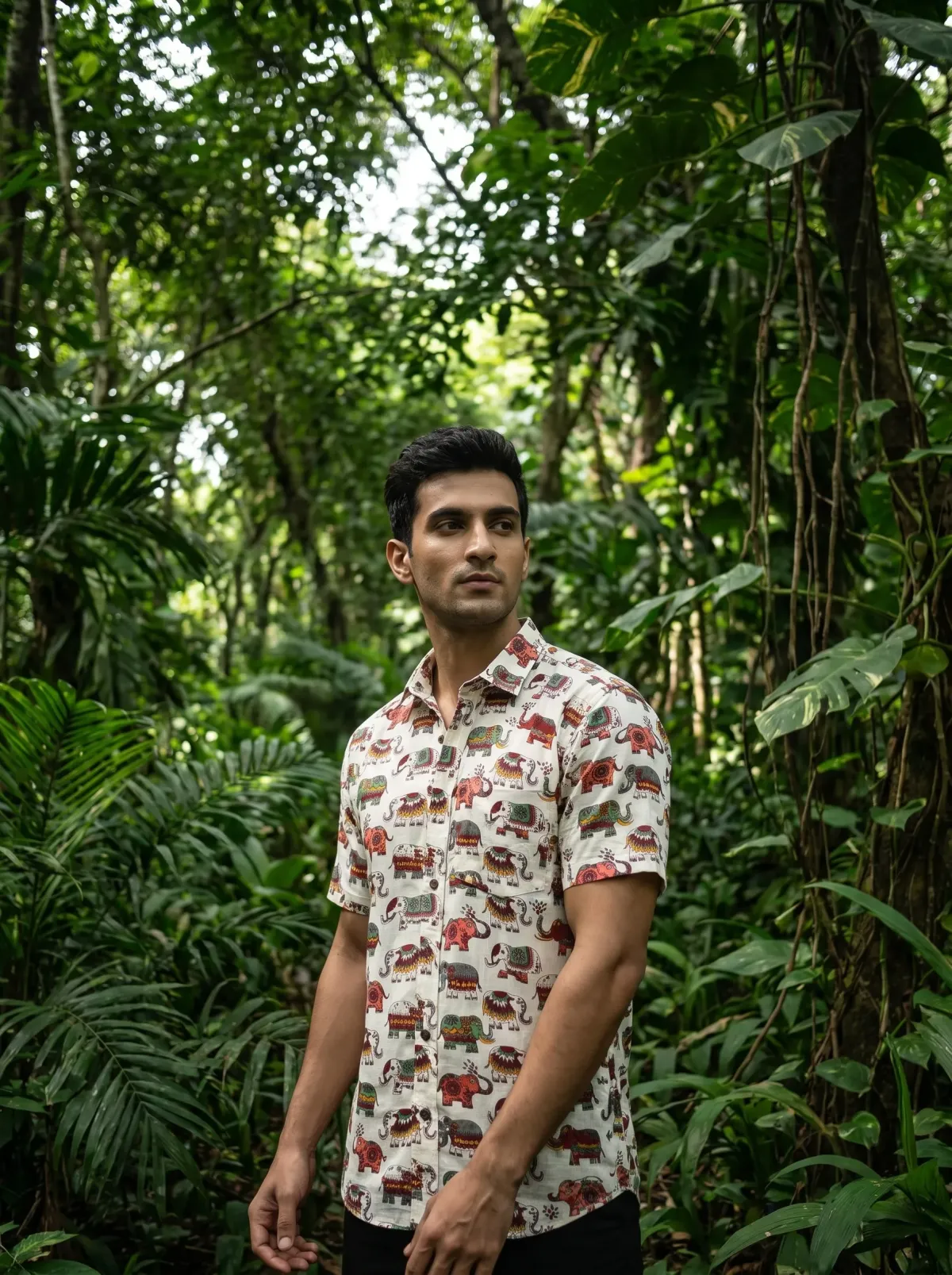 Tribal Elephant Cotton Shirt