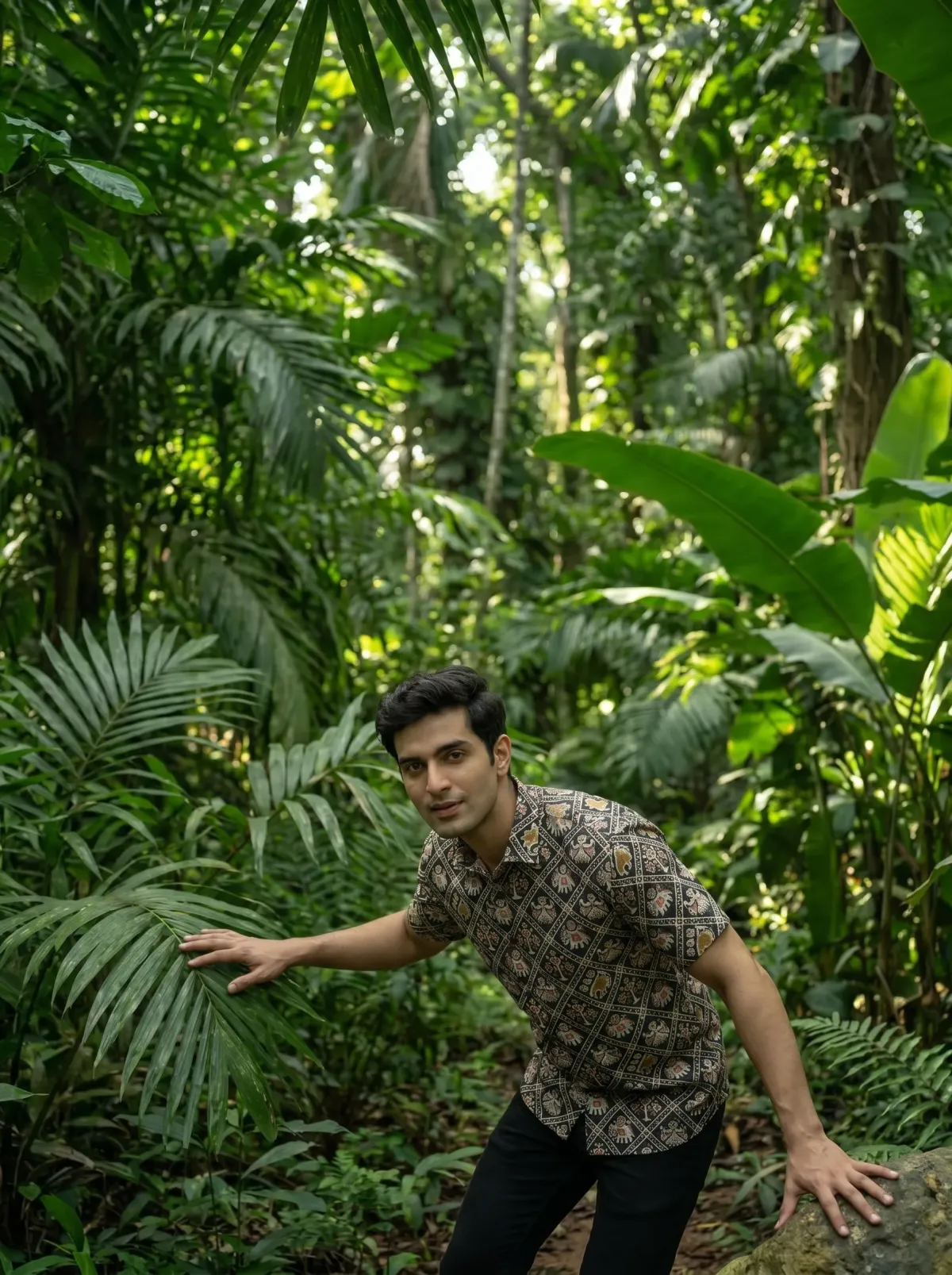Tribal Black Cotton Shirt